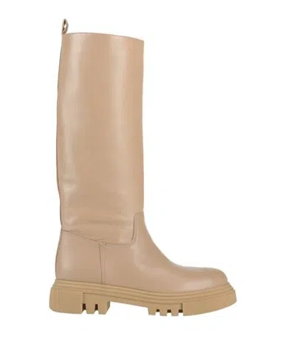 Jeannot Woman Boot Beige Size 8 Leather