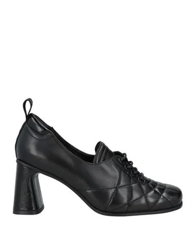 Jeannot Woman Lace-up Shoes Black Size 7 Leather