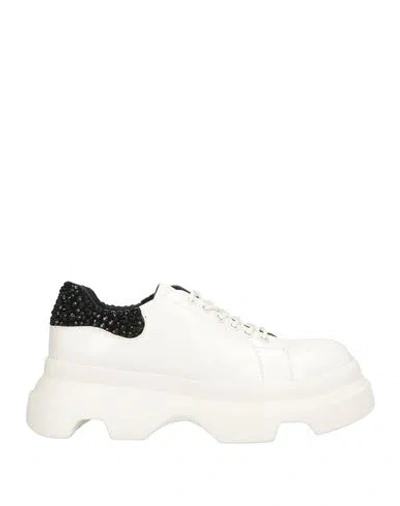 Jeannot Woman Lace-up Shoes White Size 8 Leather