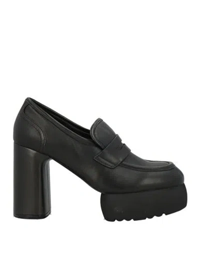 Jeannot Woman Loafers Black Size 10 Leather