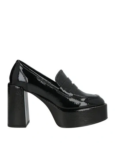 Jeannot Woman Loafers Black Size 7 Leather