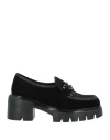 Jeannot Woman Loafers Black Size 8 Leather In Black