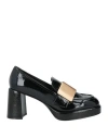 Jeannot Woman Loafers Black Size 9 Leather In Black