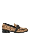 Jeannot Woman Loafers Camel Size 11 Leather In Sand