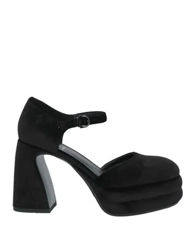 Jeannot Woman Pumps Black Size 7 Textile Fibers