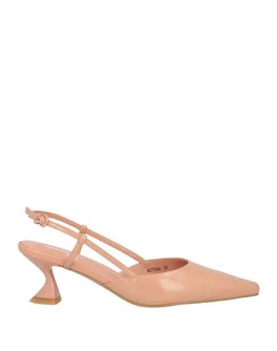 Jeannot Woman Pumps Blush Size 7 Leather In Pink