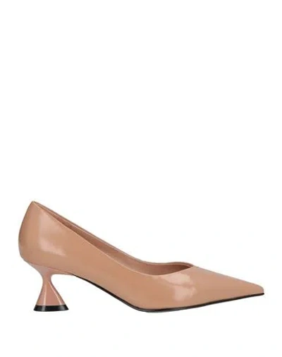 Jeannot Woman Pumps Blush Size 7 Leather In Transparent