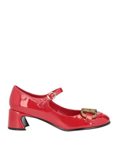 Jeannot Woman Pumps Red Size 7 Leather