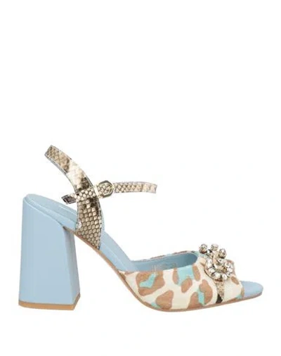 Jeannot Woman Sandals Beige Size 7 Leather