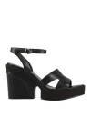 Jeannot Woman Sandals Black Size 11 Leather