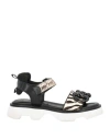 JEANNOT JEANNOT WOMAN SANDALS BLACK SIZE 7 LEATHER