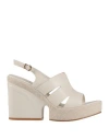 Jeannot Woman Sandals Ivory Size 9 Leather In White
