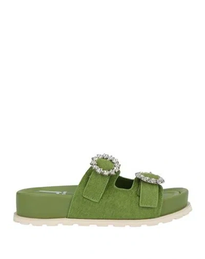 Jeannot Woman Sandals Lime Green Size 7 Leather