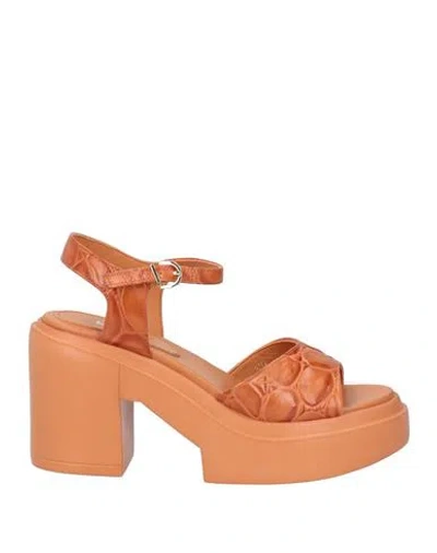 Jeannot Woman Sandals Mandarin Size 8 Leather