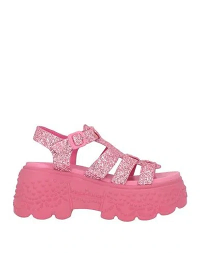 Jeannot Woman Sandals Pink Size 7 Leather