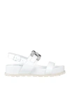 JEANNOT JEANNOT WOMAN SANDALS WHITE SIZE 7 LEATHER