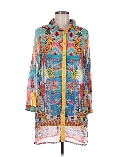 Pre-owned Jean-pierre Klifa 3/4 Sleeve Blouse In Blue