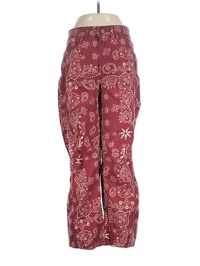 Pre-owned Jeans Casual Pants In Burgundy