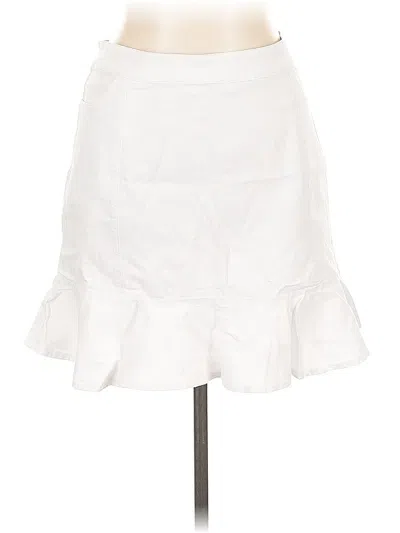 Pre-owned Jeans Casual Skirt In White