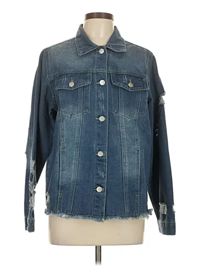 Pre-owned Jeans Denim Jacket In Blue