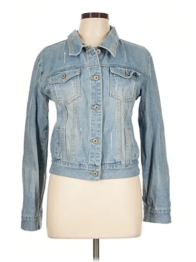 Pre-owned Jeans Denim Jacket In Blue