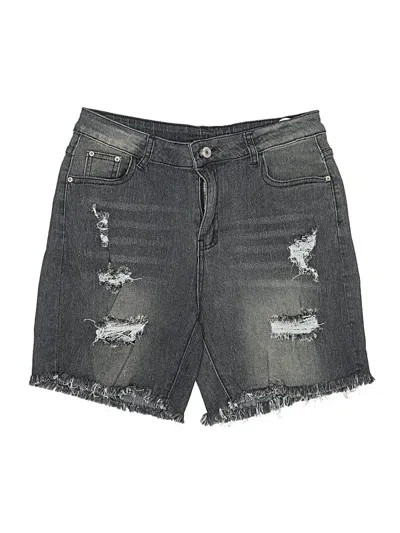 Pre-owned Jeans Denim Shorts In Gray