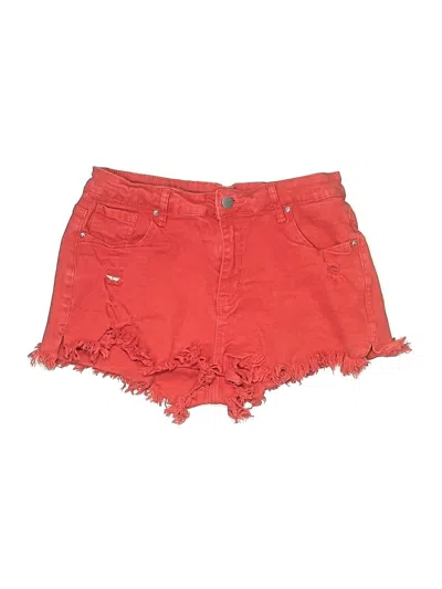Pre-owned Jeans Denim Shorts In Red