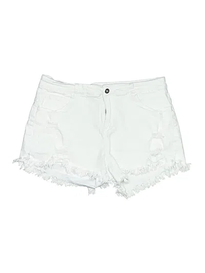 Pre-owned Jeans Denim Shorts In White