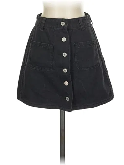 Pre-owned Jeans Denim Skirt In Black