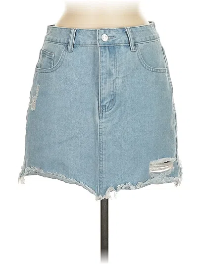 Pre-owned Jeans Denim Skirt In Blue