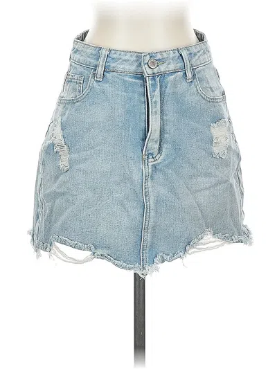 Pre-owned Jeans Denim Skirt In Blue