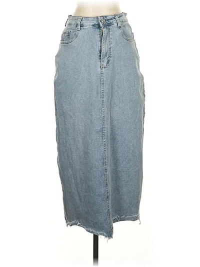 Pre-owned Jeans Denim Skirt In Blue