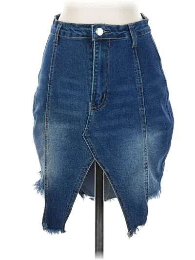 Pre-owned Jeans Denim Skirt In Blue