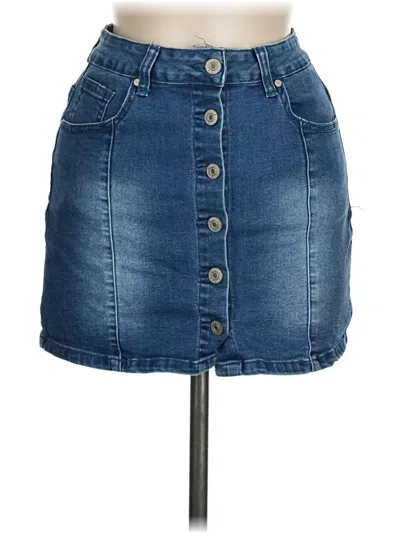 Pre-owned Jeans Denim Skirt In Blue