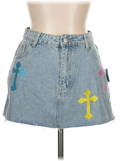 Pre-owned Jeans Denim Skirt In Blue