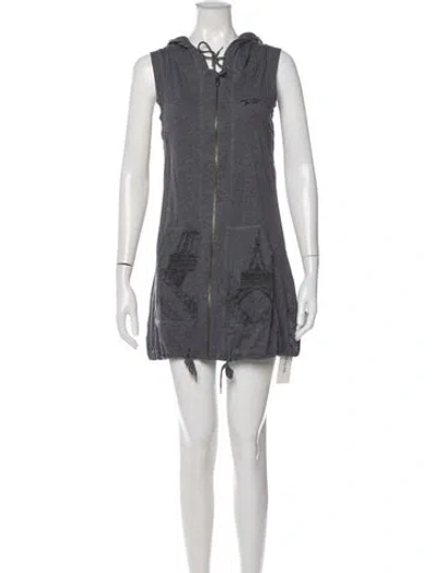 Pre-owned Jean's Paul Gaultier Vintage Mini Dress In Gray