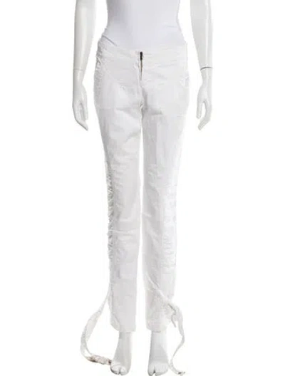 Pre-owned Jean's Paul Gaultier Vintage Straight Leg Pants In White