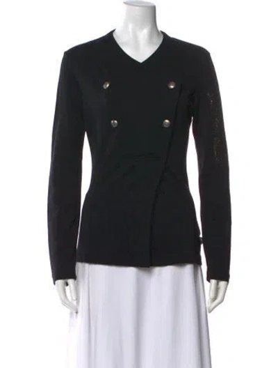 Pre-owned Jean's Paul Gaultier Vintage V-neck Blouse In Black