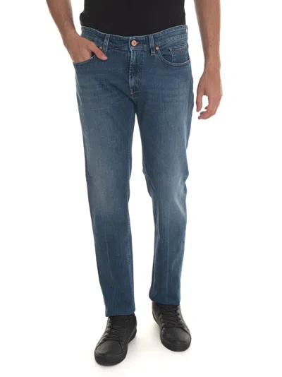 Jeckerson 5 Pocket Denim Jeans In Medium Denim