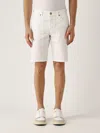 Jeckerson Bermuda Jayden Slim Fit Con Toppa In Raso Ppt No Smeriglio Bermuda In White