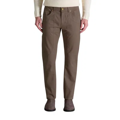Jeckerson Button-up Straight-leg Trousers In Brown