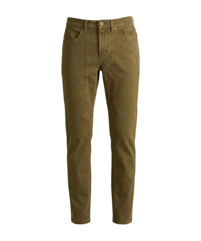 Jeckerson Casual Pants With Belt Loops In Green