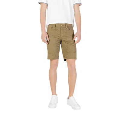 Jeckerson Green Cotton Bermuda In Brown