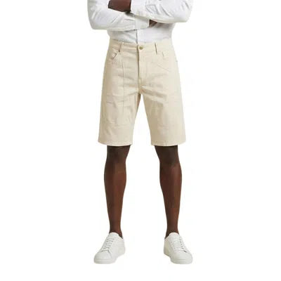 Jeckerson Cream Cotton Bermuda Shorts In Neutral
