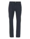 Jeckerson Five-pocket Logo-patch Trousers In Blue