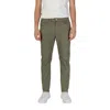 Jeckerson Green Cotton Skinny Pant In Green