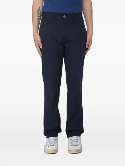 Jeckerson J18 Slim-fit Gabardine Trousers In Animal Print