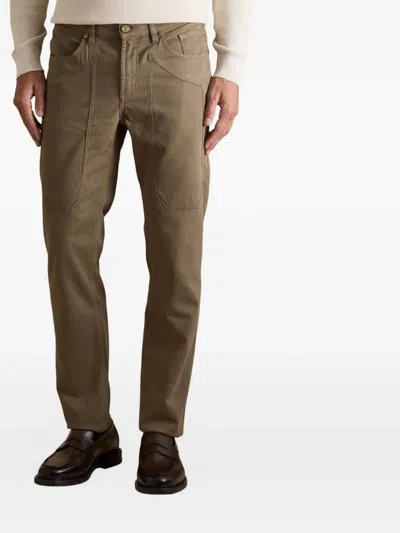 Jeckerson John Panelled Jeans In Brown