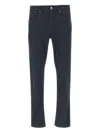 Jeckerson Five-pocket Logo-patch Trousers In Blue