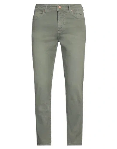 Jeckerson Man Jeans Military Green Size 33 Cotton, Elastomultiester, Elastane